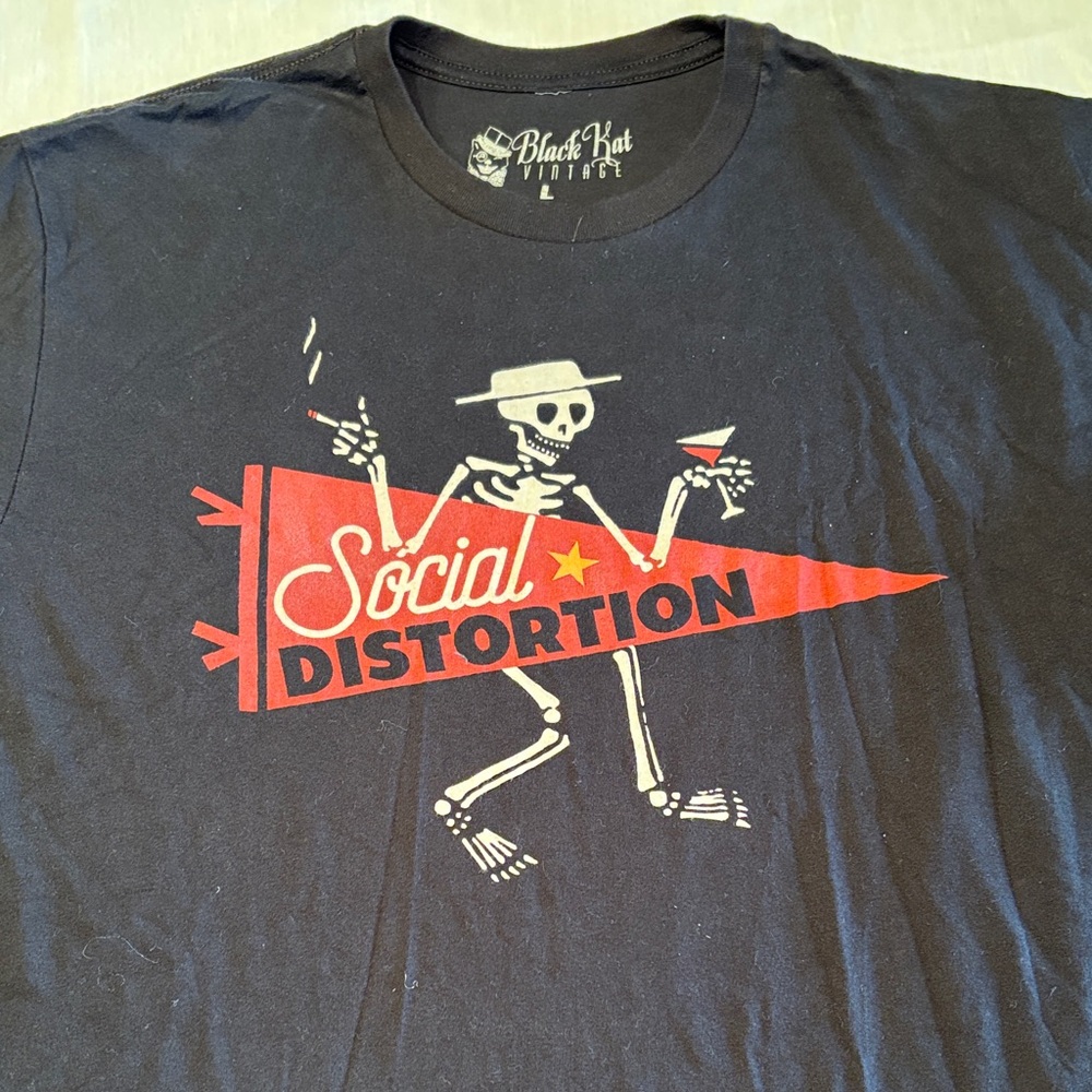 Social Distortion 2017 Spring Tour Black T-Shirt , L , $30